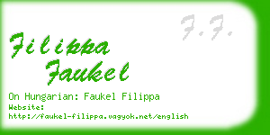 filippa faukel business card